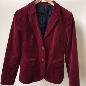 Red Corduroy Tommy Hilfiger Blazer